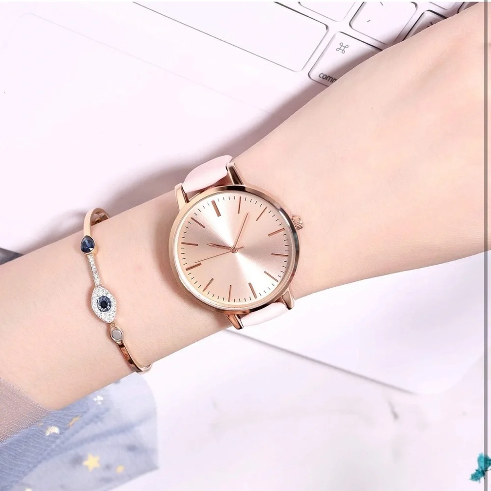 Women's Watches Leather Band Luxury Quartz Watches Waterproof Ladies Gift